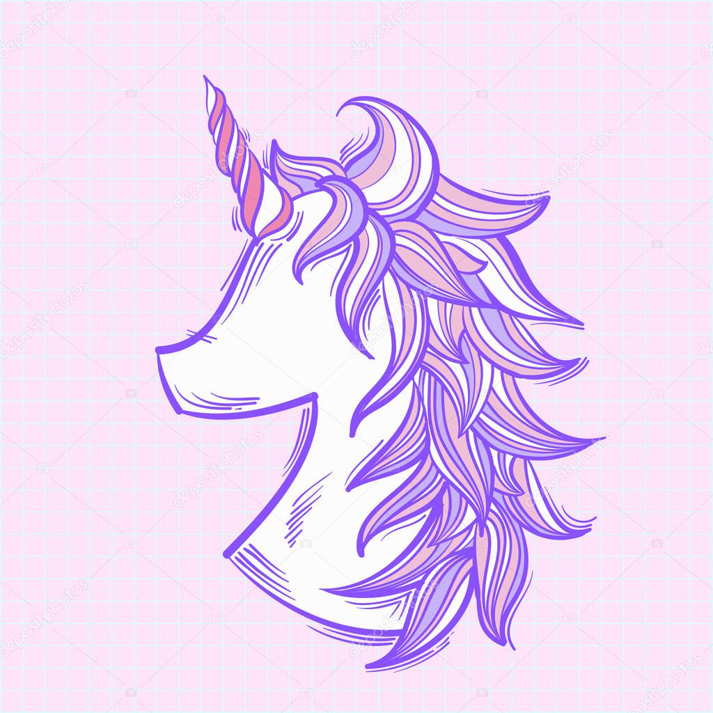 Illustration unicorn isolated on background