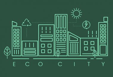 Eko Dostu illüstrasyon kavramı