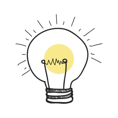 Bir ampul illüstrasyon tasarımı