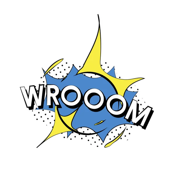 漫画的爆炸例证 Wrooom — 图库照片