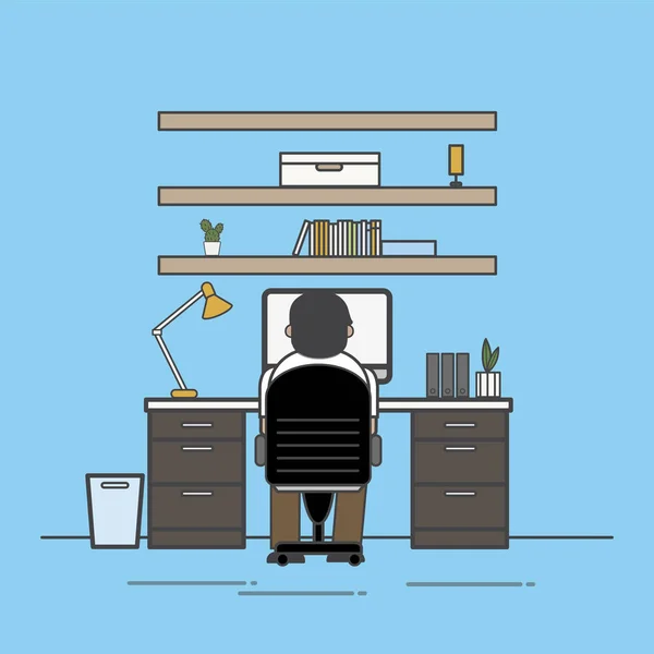 Иллюстрация Аватара Офисного Работника — стоковое фото