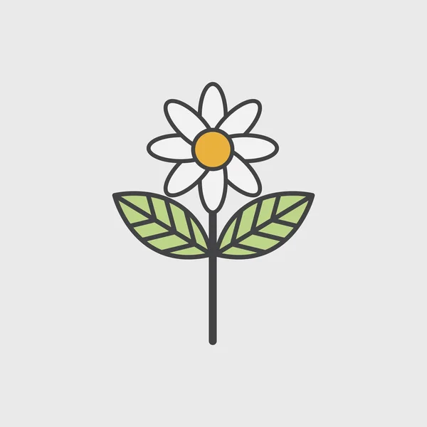 Ilustracja Kwiat Ikona — Zdjęcie stockowe