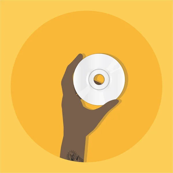 Illustration Hand Holding Disc — Stock Photo, Image