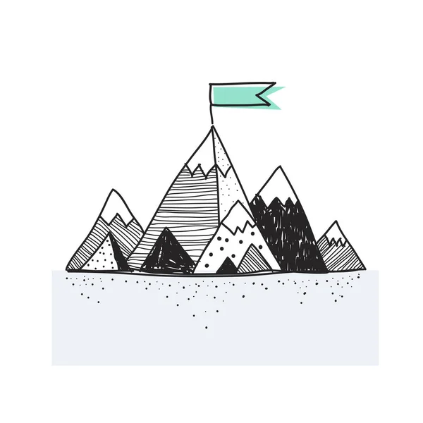 Ilustración Una Montaña —  Fotos de Stock
