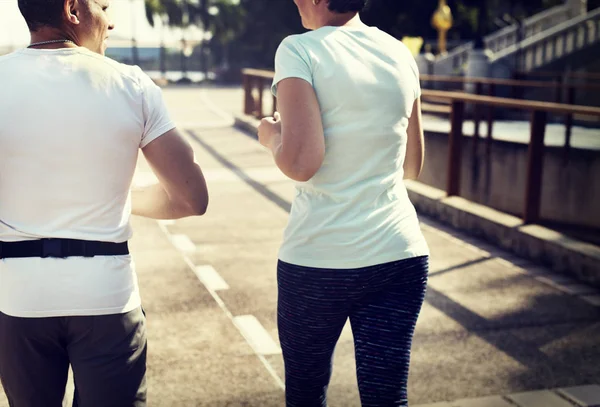 Personer Som Jogging Park — Stockfoto