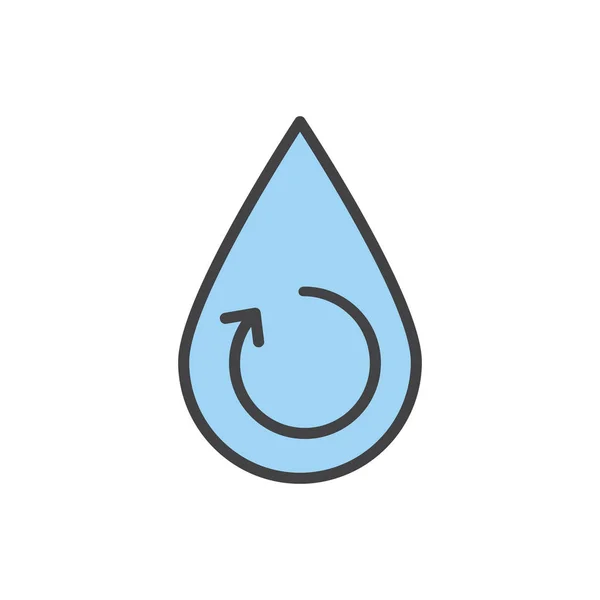 Ilustración Gota Agua Con Símbolo Circulación —  Fotos de Stock