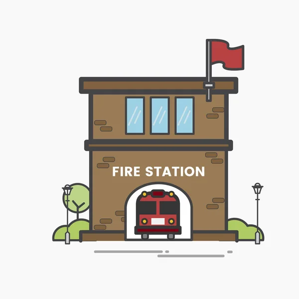 Illustration Brandstation — Stockfoto