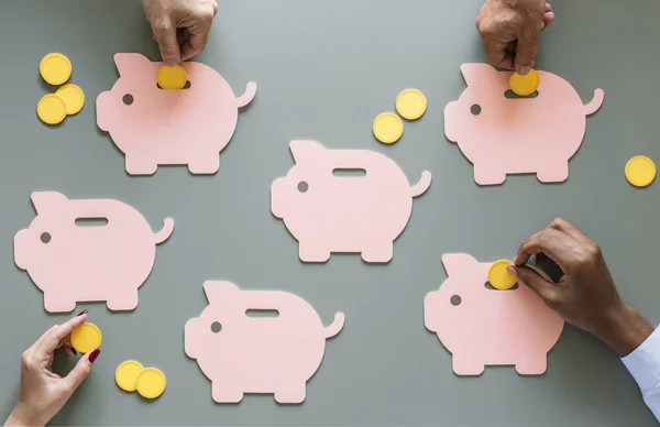 Piggy Bank Futuro Dinero Ahorro Inversión — Foto de Stock