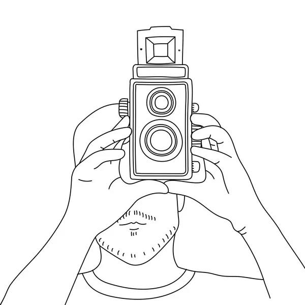 Illustration Analog Film Camera — Stock Photo, Image