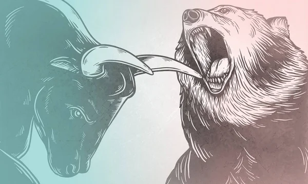 Тварин Ведмідь Боротьба Bull — стокове фото