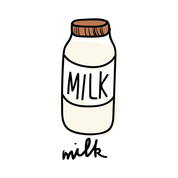 Illustration Mjölkflaska — Stockfoto