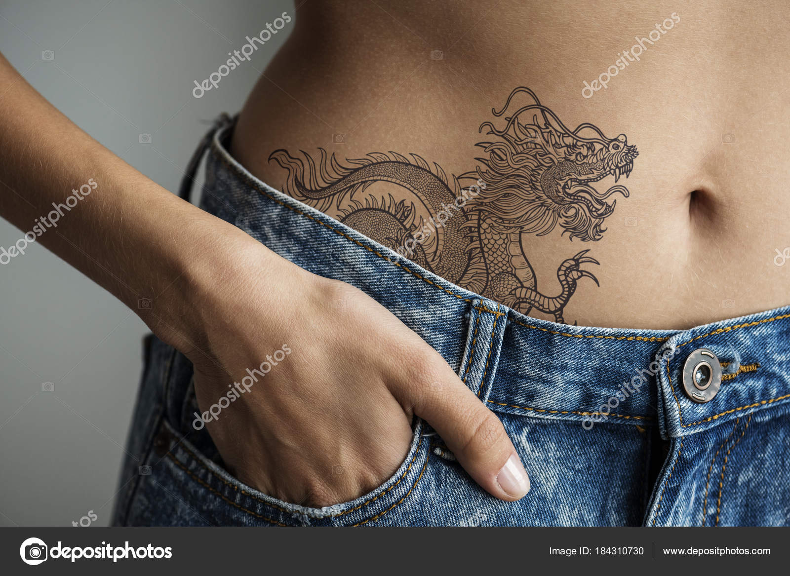Closeup Lower Hip Tattoo Woman Stock Photo by ©Rawpixel 184310730