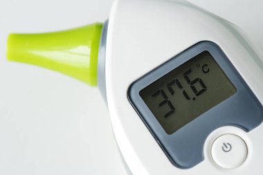 Closeup of digital thermometer clipart