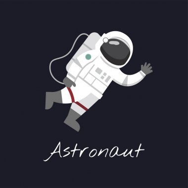 astronot eğitim için renkli çizimi