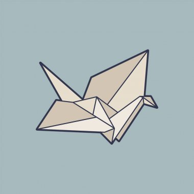 Japon geleneği stil, illüstrasyon tasarımı origami