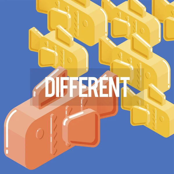 Different Goldfish Freedom Ideas Graphic — Stock Photo, Image