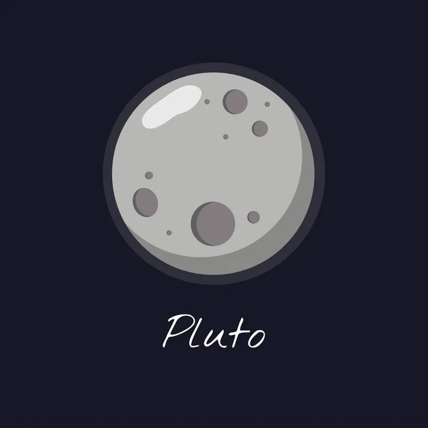 Ilustração Colorida Pluto Para Educação — Fotografia de Stock
