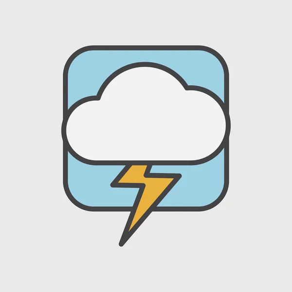 Illustration Der Wolke Mit Blitz Symbol — Stockfoto