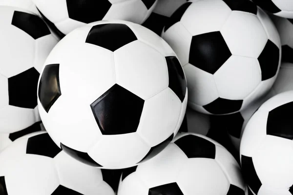 スポーツ サッカー ボールのテクスチャ背景 — ストック写真
