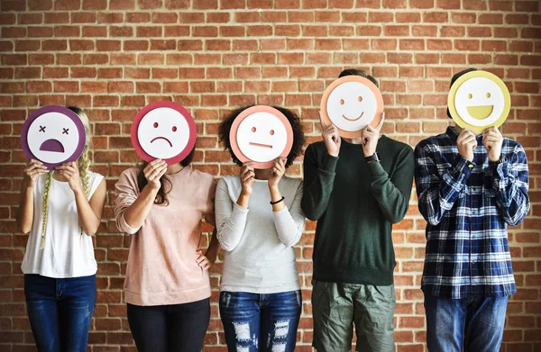 Lindo Retrato Una Gama Diferentes Emociones —  Fotos de Stock