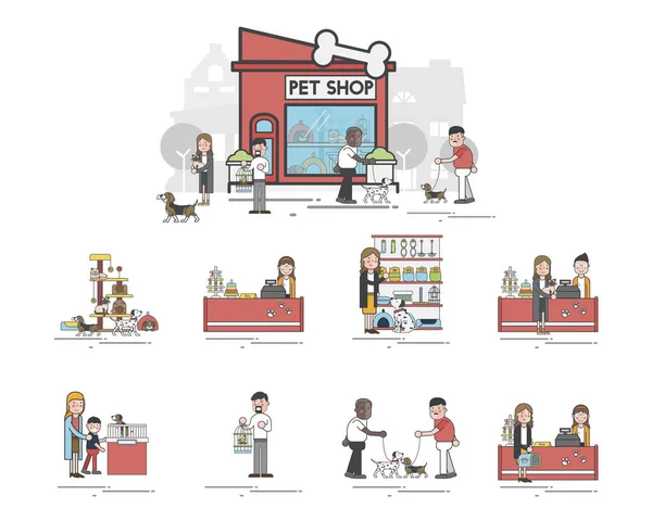 Illustration Set Pet Shop — Stock Photo, Image