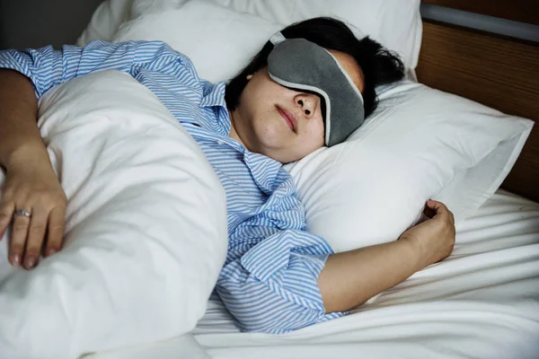 Una Mujer Durmiendo Concepto — Foto de Stock