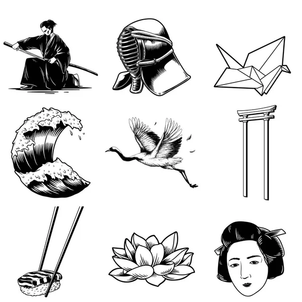 Illustration Design Der Japanischen Tradition Stil — Stockfoto