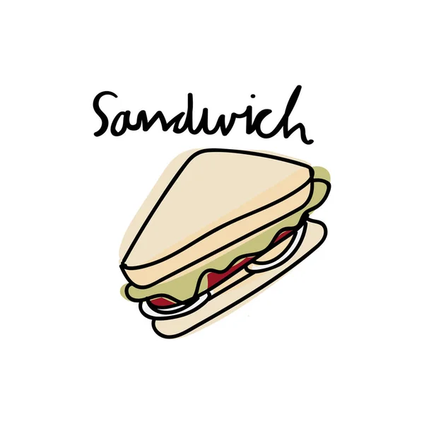 Illustrazione Disegno Stile Sandwich — Foto Stock