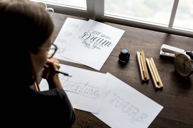 Kaligrafi sanat portre