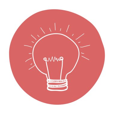 Bir ampul illüstrasyon tasarımı