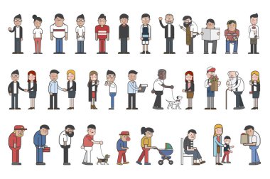 insanlar kümesi çizimi