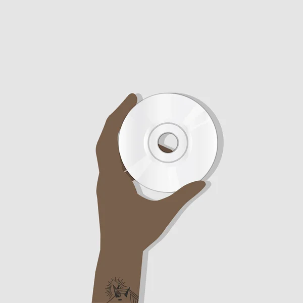 Illustration Hand Holding Disc — Stock Photo, Image