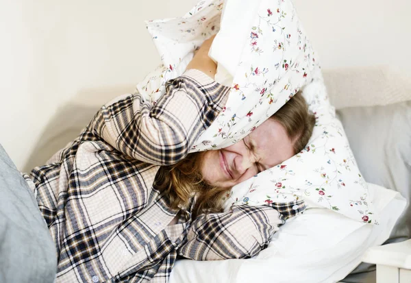 Caucasian Woman Sleep Disorder Problem — Stock Photo, Image