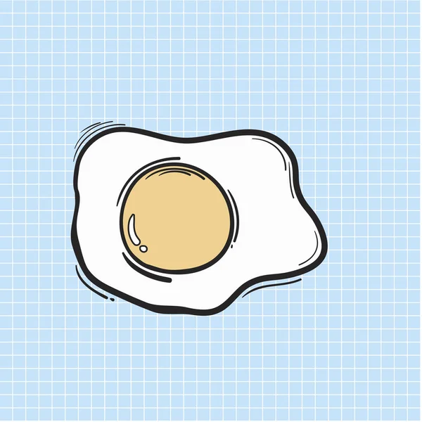 イラストの背景に分離した卵の目玉焼き — ストック写真
