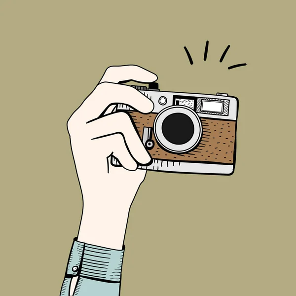 老式相机的插图 — 图库照片