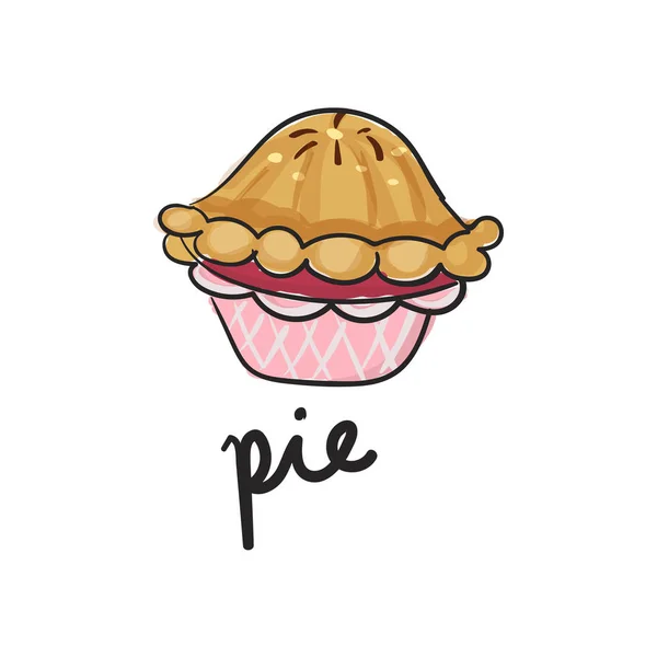 Illustration Pie Dessert — Stock Photo, Image