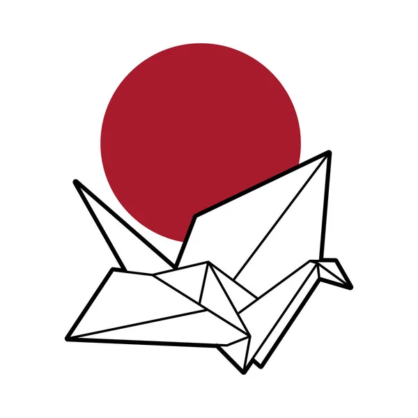 Desenho Ilustração Estilo Tradição Japonesa Origami — Fotografia de Stock