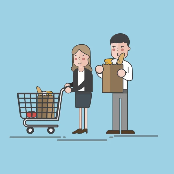 Conjunto Ilustración Supermercado — Foto de Stock