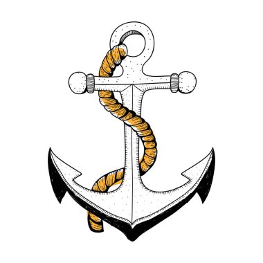 Doodle çapa illüstrasyon tasarımı