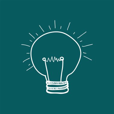 Bir ampul illüstrasyon tasarımı