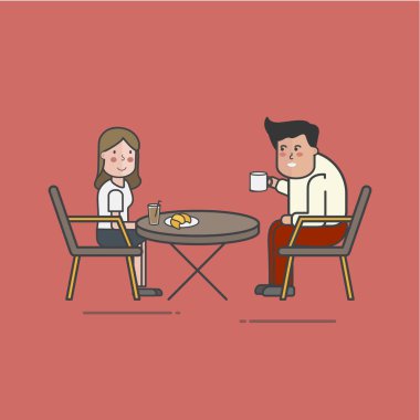 Kahve Cafe kümesi çizimi