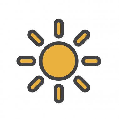 İllüstrasyon parlaklık simgesinin 