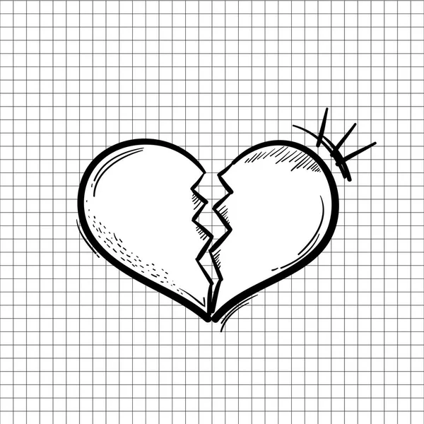 Ilustración Corazón Roto Icono — Foto de Stock