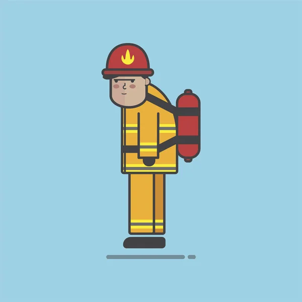 Ілюстрація Пожежника — стокове фото