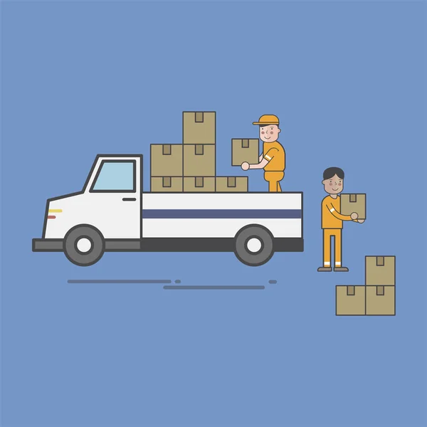 Ilustrace Logistických Služeb — Stock fotografie