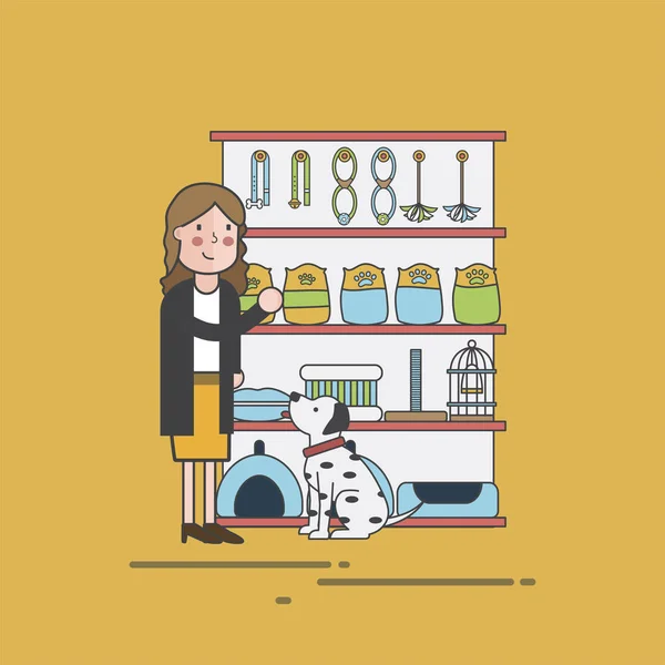 Conjunto Ilustrações Pet Shop — Fotografia de Stock