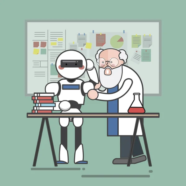 Illustration Roboten Och Vetenskap Koncept — Stockfoto