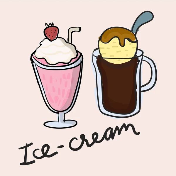 Ilustración Dibujo Estilo Helado — Foto de Stock