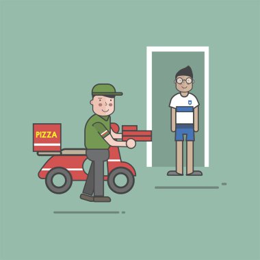 Pizza dükkanı çizimi