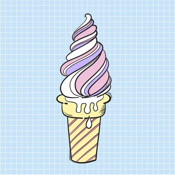 Helado Ilustración Aislado Sobre Fondo —  Fotos de Stock